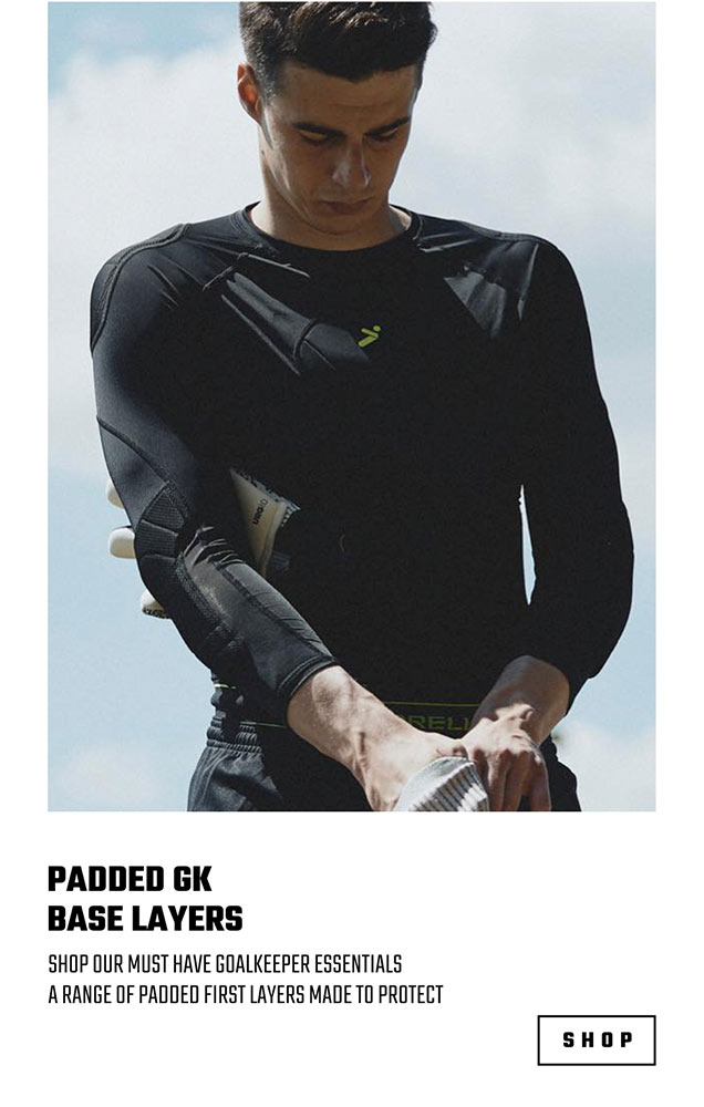 padded goalkeeper baselayer with protection