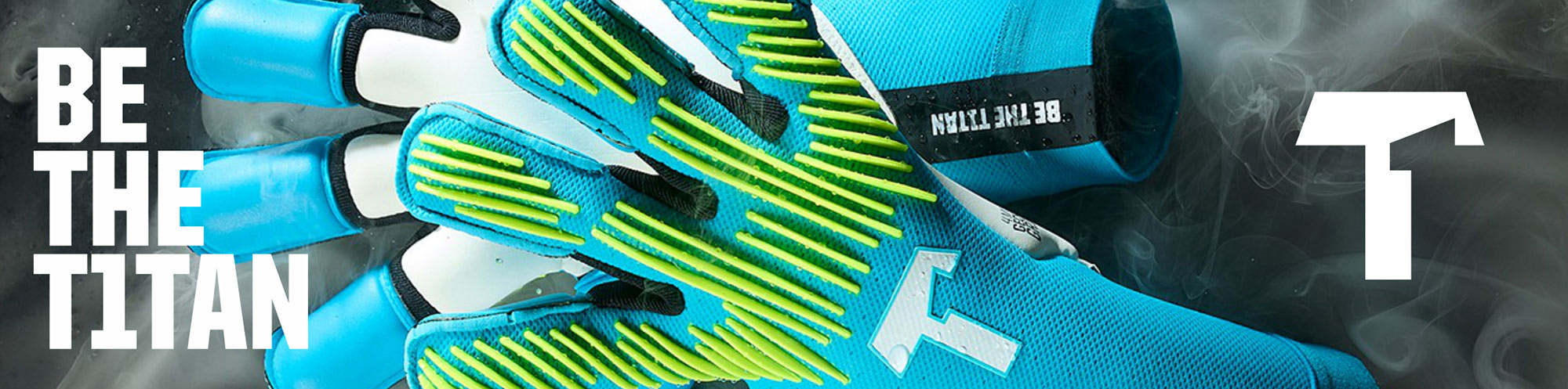 T1TAN Goalkeeper Gloves Rebel 2.0 Sky Blue