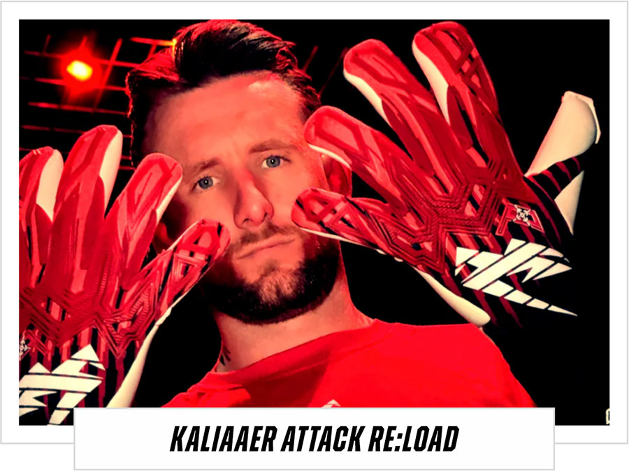 Kaliaaer Attack Re Load Goalkeeper Gloves Attack Red