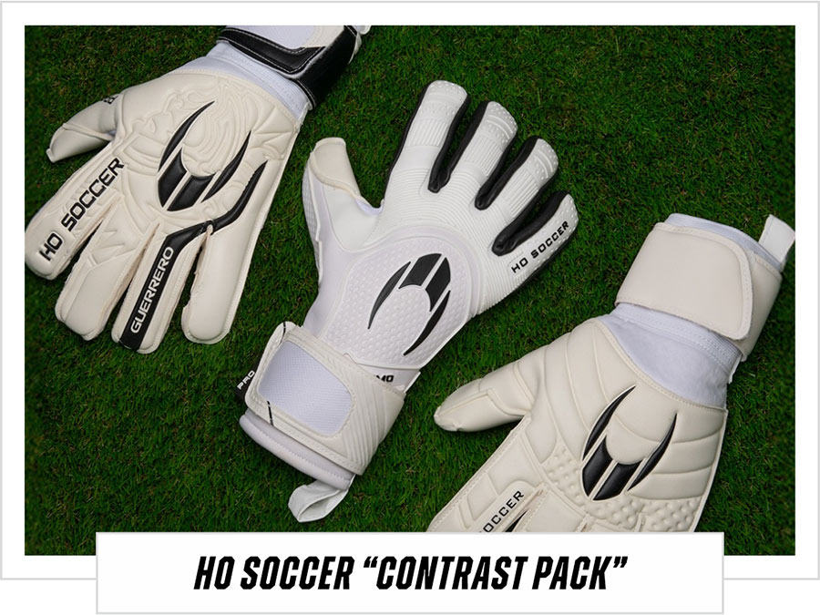 HO Soccer Contrast Pack white black 2025 goalkeeper gloves
