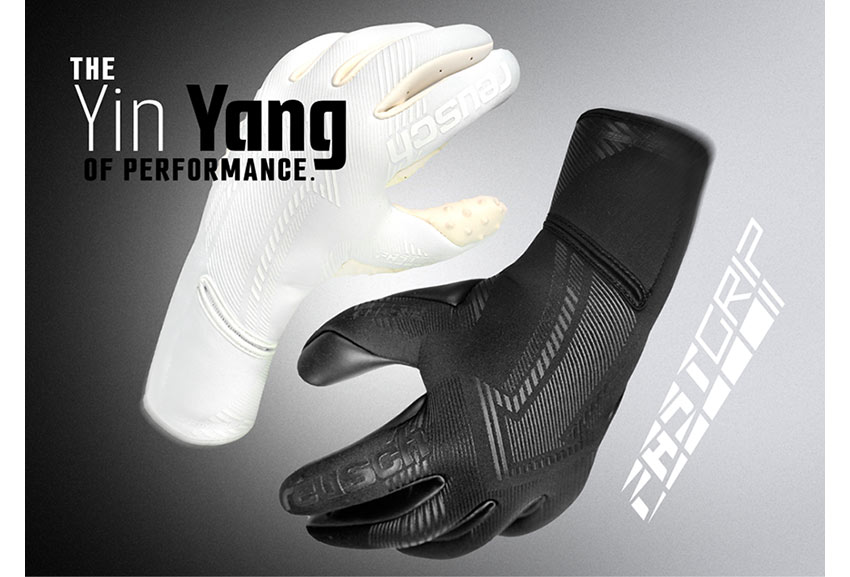 Reusch Yin Yang black white fast grip goalkeeper gloves
