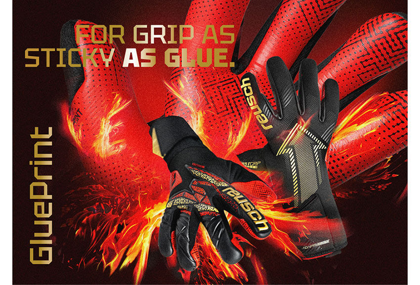 Reusch Glue Print glue grip goalkeeper gloves just keepers