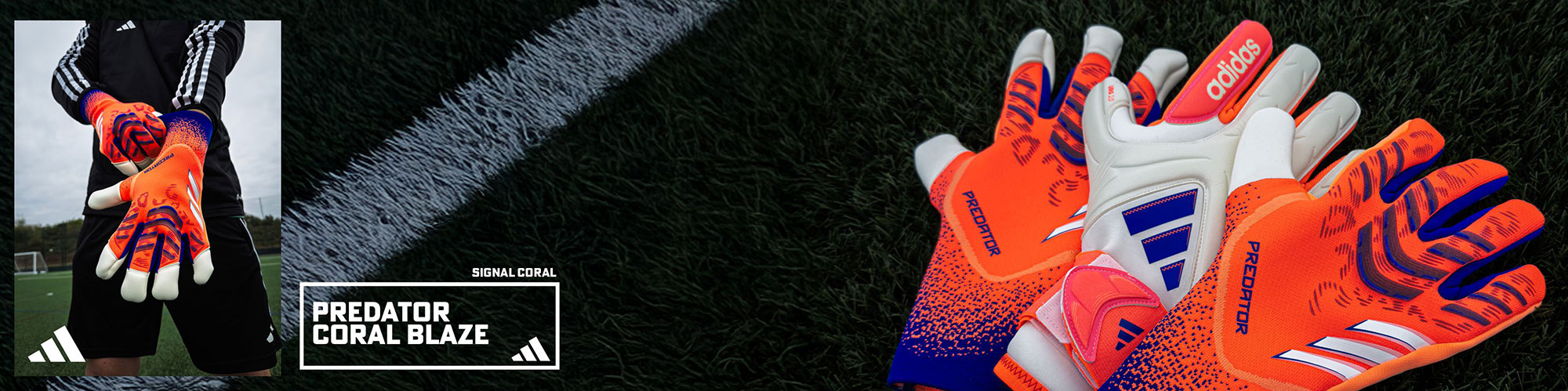 adidas Signal Coral Blaze Goalkeeper Gloves coral lucid blue just keepers