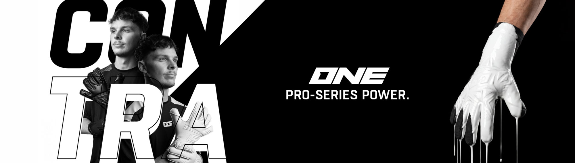 ONE CONTRA Pack 2026 VISION VOID whiteout blackout goalkeeper gloves