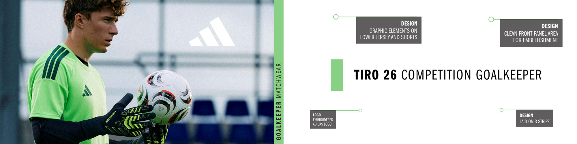 adidas Tiro26 adidas 2026 goalkeeper kit jersey adidas geometric