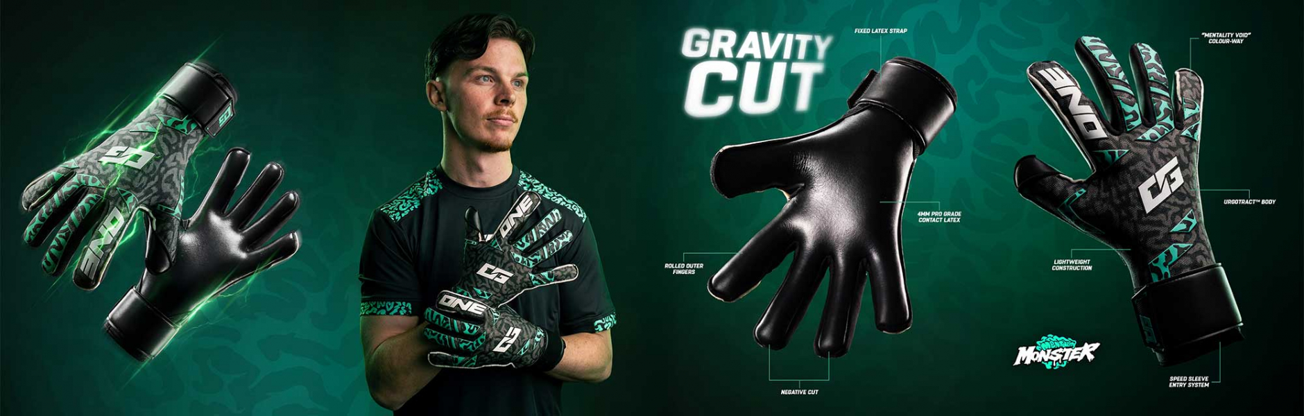 ONE Mentality Monster Gravity Cut Goalkeeper Gloves