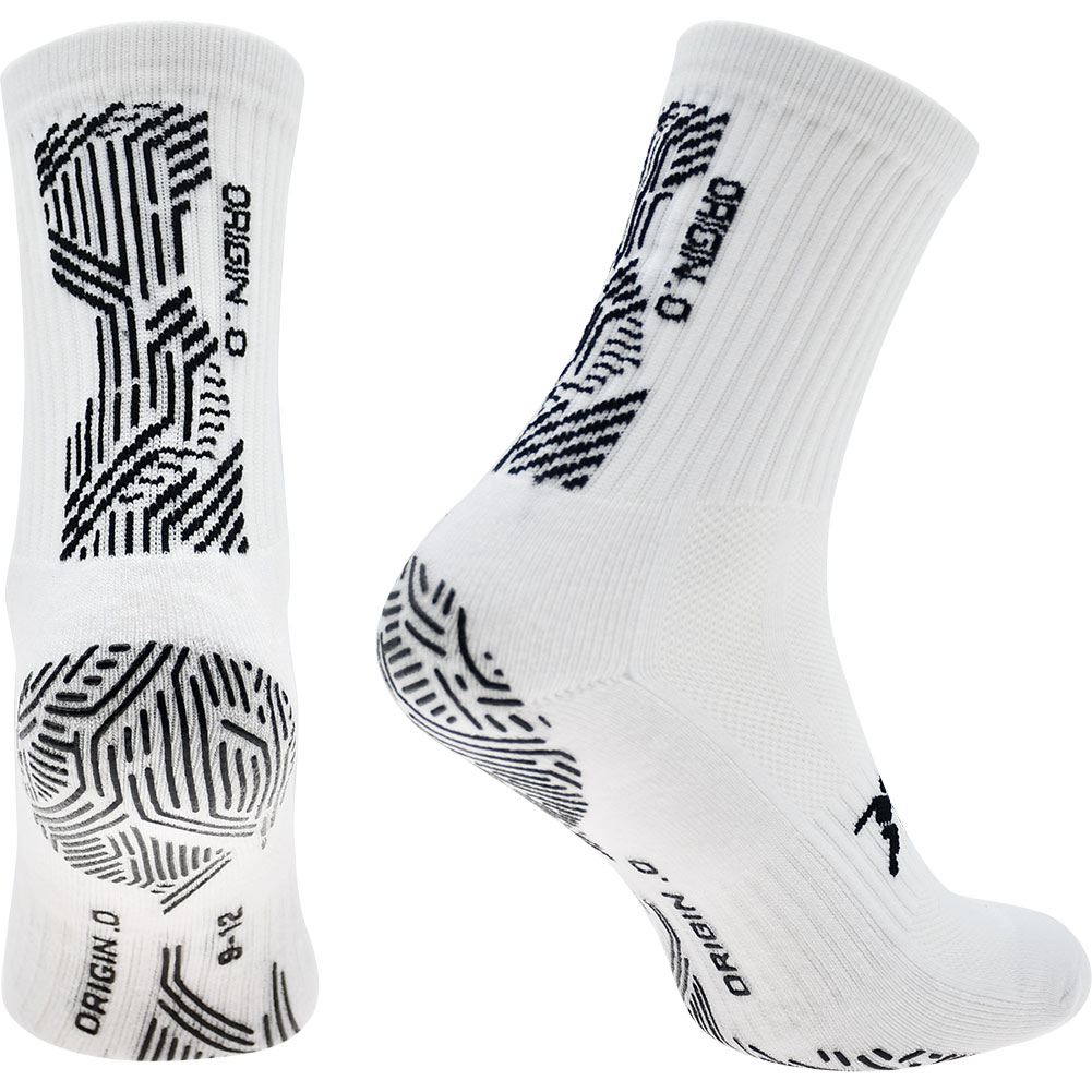 730BWB Precision Origin.0 Grip Socks Junior (3-5 shoe) White - Just Keepers