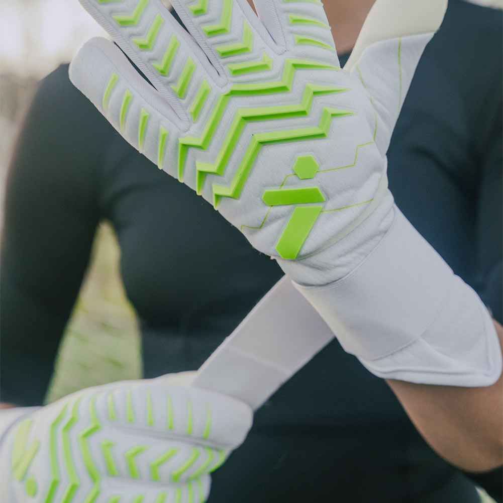 ELCWHCH Storelli Electric Goalkeeper Gloves White/Green Just Keepers
