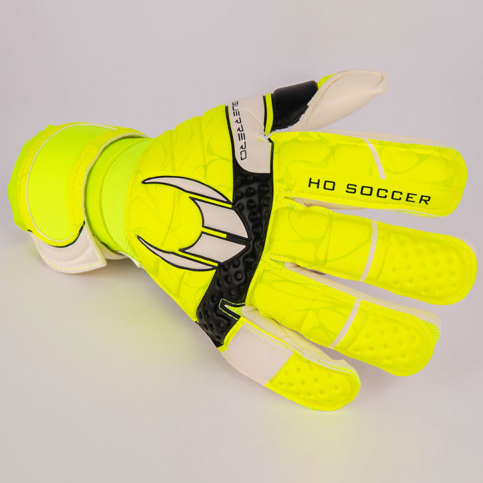 HO Soccer Premier Guerrero Roll/Neg Goalkeeper Gloves Fluo Yellow/Blac