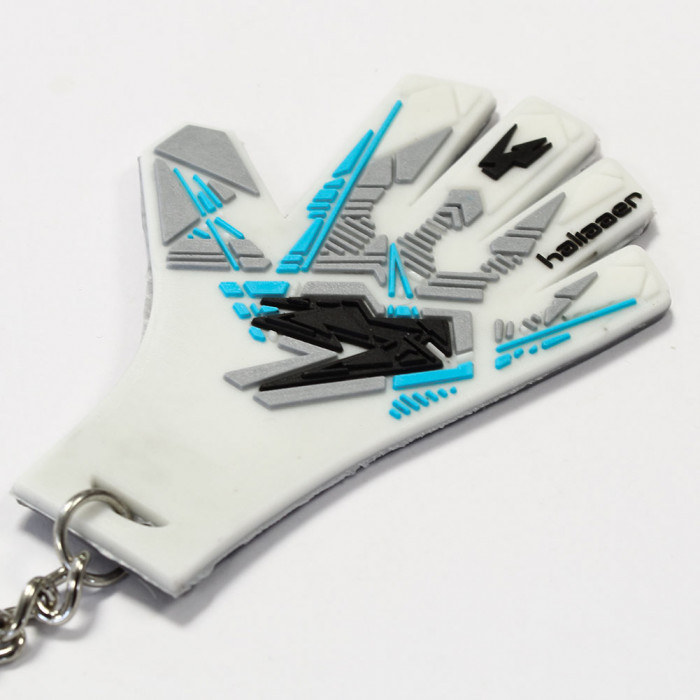  KAKR7 Kaliaaer SHOKLOCK Mini Glove Key Ring White/Blue 