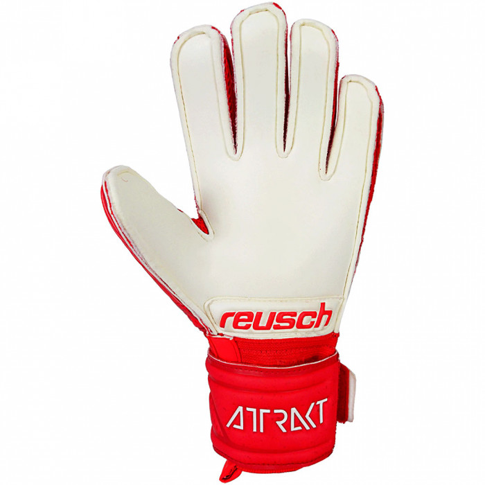 Reusch Attrakt Silver Junior Goalkeeper Gloves Red/White