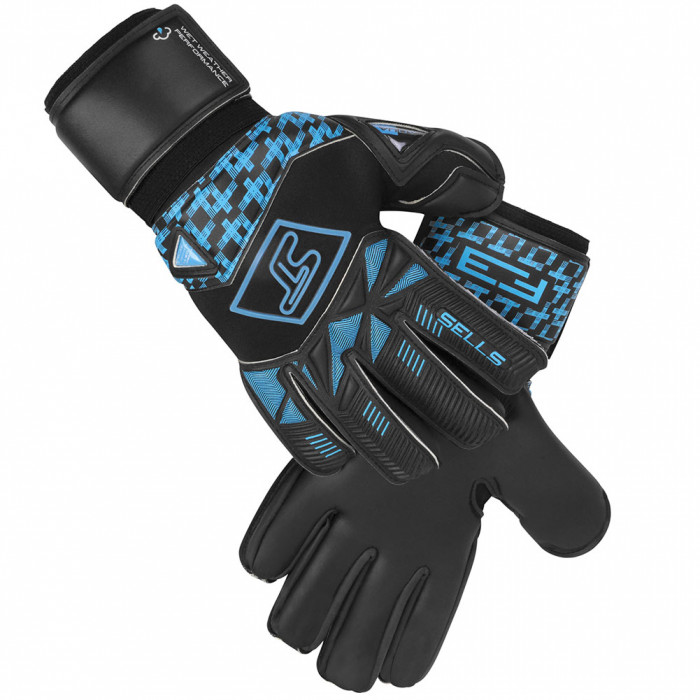  SGP202010 SELLS F3 Aqua Dusk Junior Goalkeeper Gloves Black/Blue 