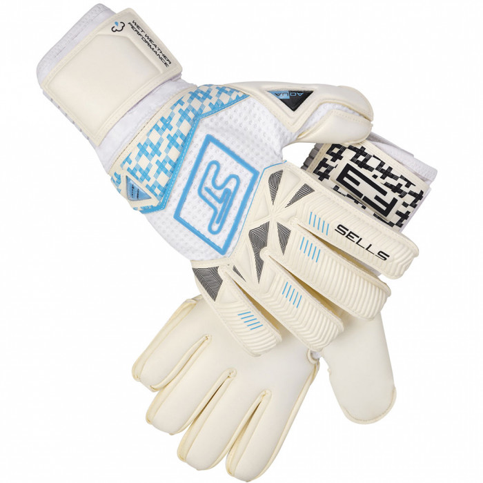  S202005J SELLS F3 Aqua Ultimate Junior Goalkeeper Gloves white/aqua b