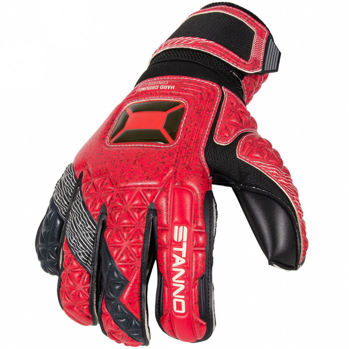Stanno Hardground Hybrid III Goalkeeper Gloves Black-Red