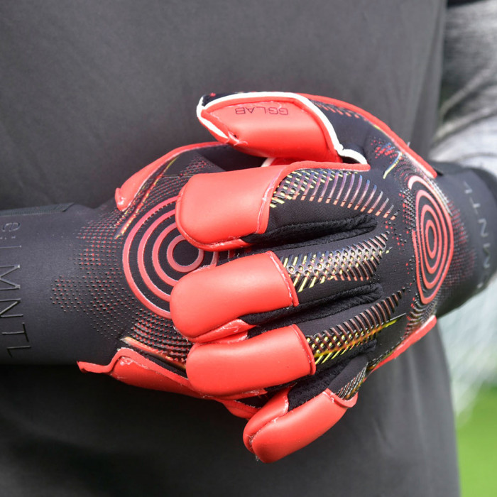  70062101 GG:LAB f:RE MEGAgrip Plus Goalkeeper Gloves fire red/black 