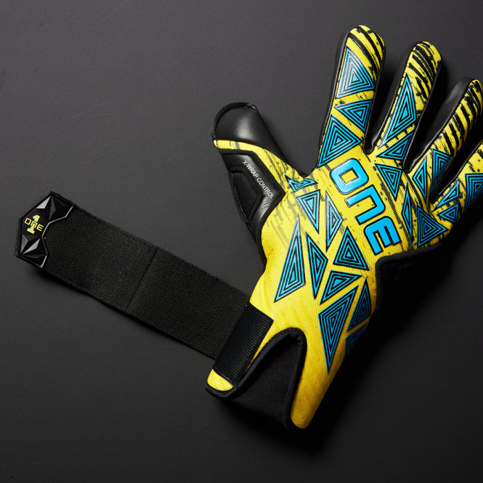 ONE GEO 3.0 Cyber Goalkeeper Gloves Yellow/Sky/Black