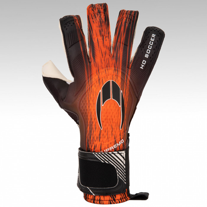 HO Soccer Supremo PRO 11 Roll/Negative Goalkeeper Gloves Rocket Orange