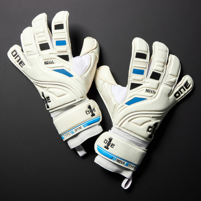 ONE Nova Type-1 Junior Goalkeeper Gloves White/Blue