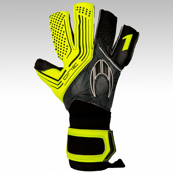HO ONE Negative Goalkeeper Gloves Black/Lime