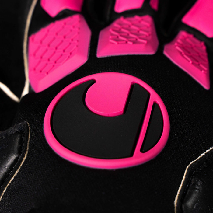 Uhlsport HYPERBLACK PINK Supergrip+ HN #324 Goalkeeper Gloves 