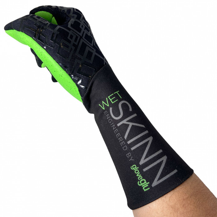 Gloveglu WET SKINN Goalkeeper Gloves BLACK/GREEN