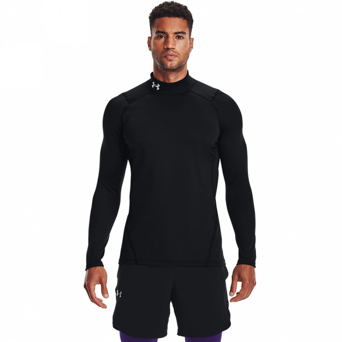  1366066001 Under Armour ColdGear LS Fitted Mock Black 