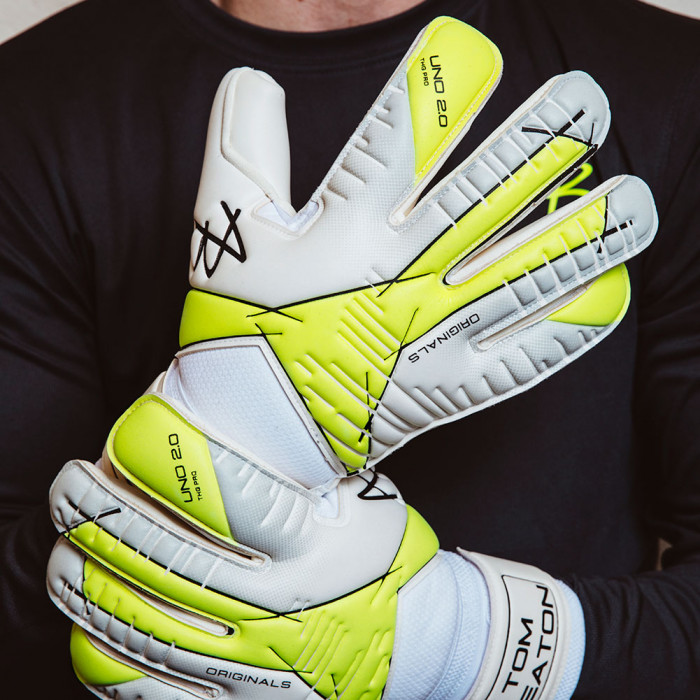 AB1 UNO 2.0 Originals THG Pro Junior Goalkeeper Gloves White/Yellow