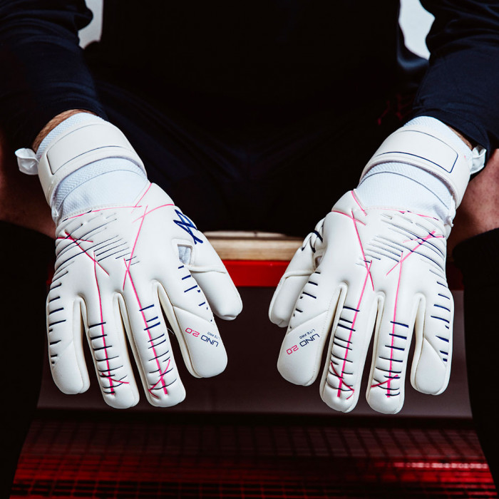 AB1 UNO 2.0 Lite Pro Goalkeeper Gloves White/Pink 