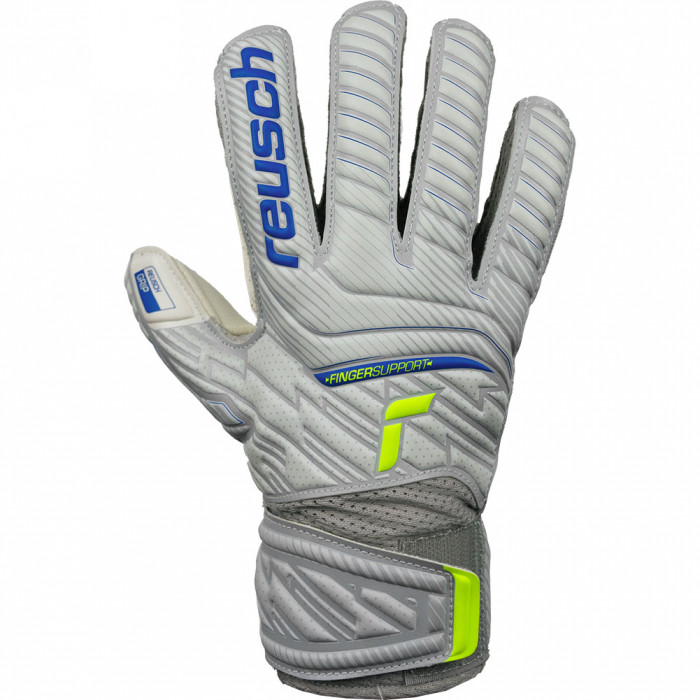 Reusch Attrakt Grip Finger Support Junior Goalkeeper Gloves Vapor Grey