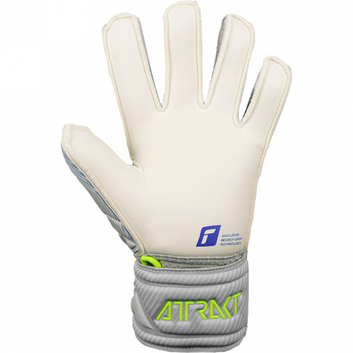 Reusch Attrakt Grip Finger Support Junior Goalkeeper Gloves Vapor Grey