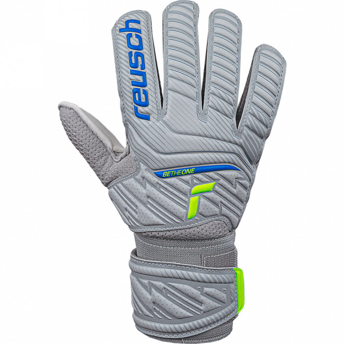 Reusch Attrakt Grip Junior Goalkeeper Gloves Vapor Grey/Safety Yellow/