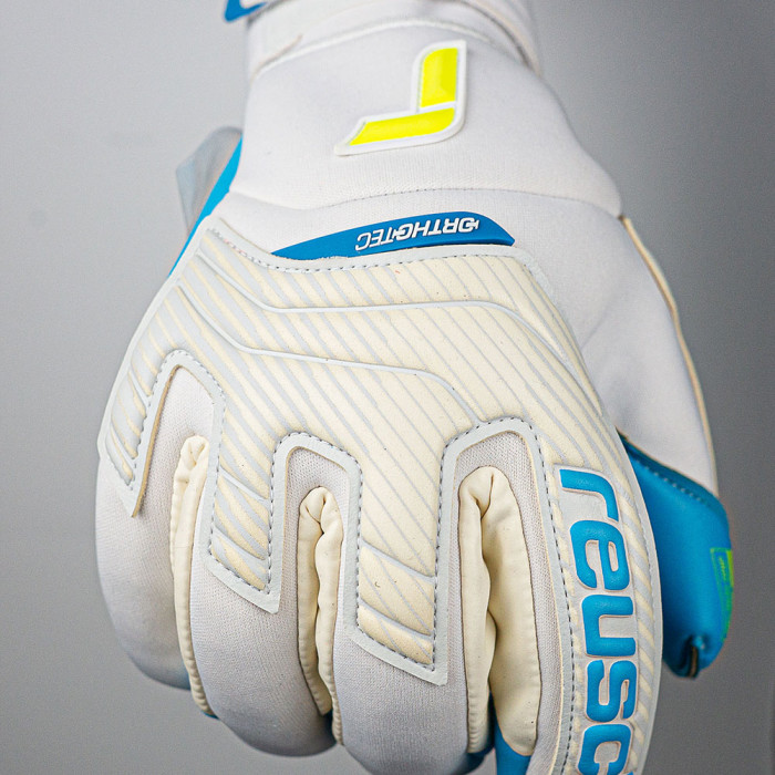 Reusch Attrakt Aqua Windproof Ortho-Tec Goalkeeper Gloves white/aqua b