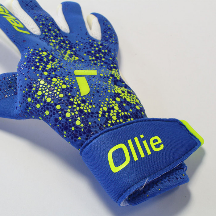 Reusch Pure Contact Silver Junior Goalkeeper Gloves Blue/Yellow