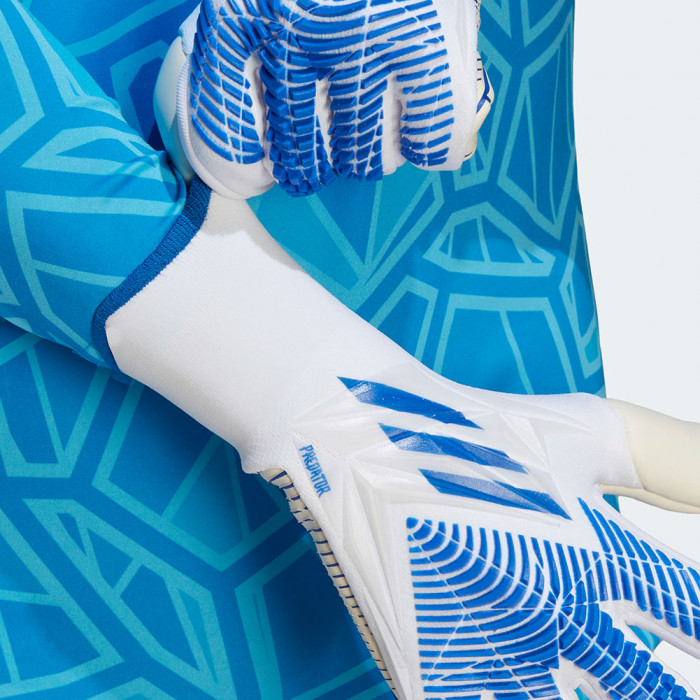 adidas Predator EDGE GL PRO PROMO Goalkeeper Gloves WHITE/HIRBLU