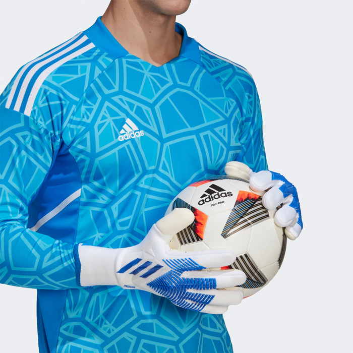 adidas Predator EDGE GL PRO Junior Goalkeeper Gloves White/Blue