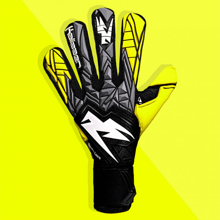 Kaliaaer PWRSHOK ShokLock Sekure V2 Goalkeeper Gloves Black/Yellow/Whi