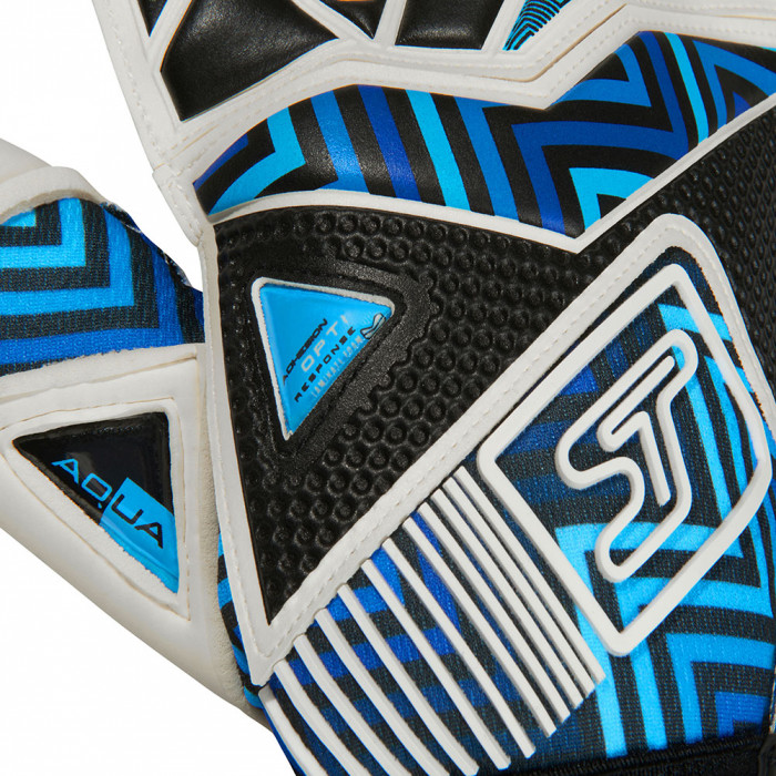SELLS Wrap Aqua Storm Goalkeeper Gloves White/Blue/Black