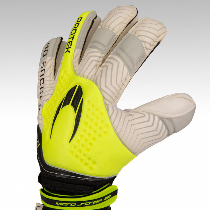 520083J HO Soccer Negative Protek Goalkeeper Gloves lime yellow/black