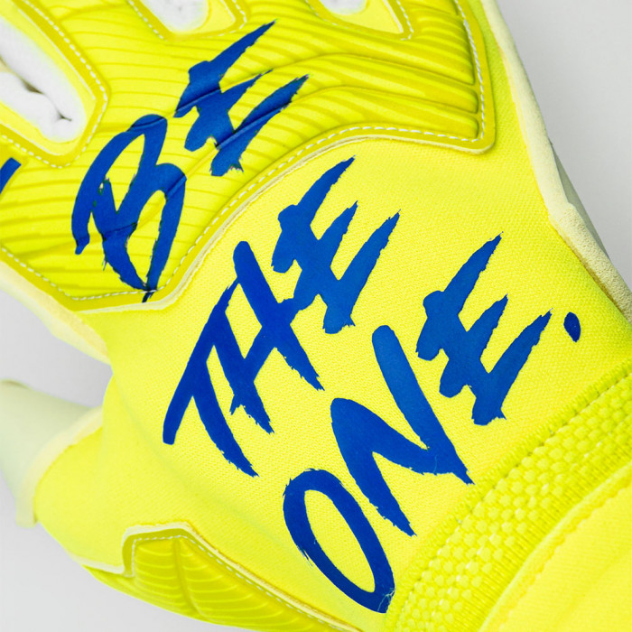 Reusch Attrakt Gold X Alpha Goalkeeper Gloves safety yellow/Deep Blue