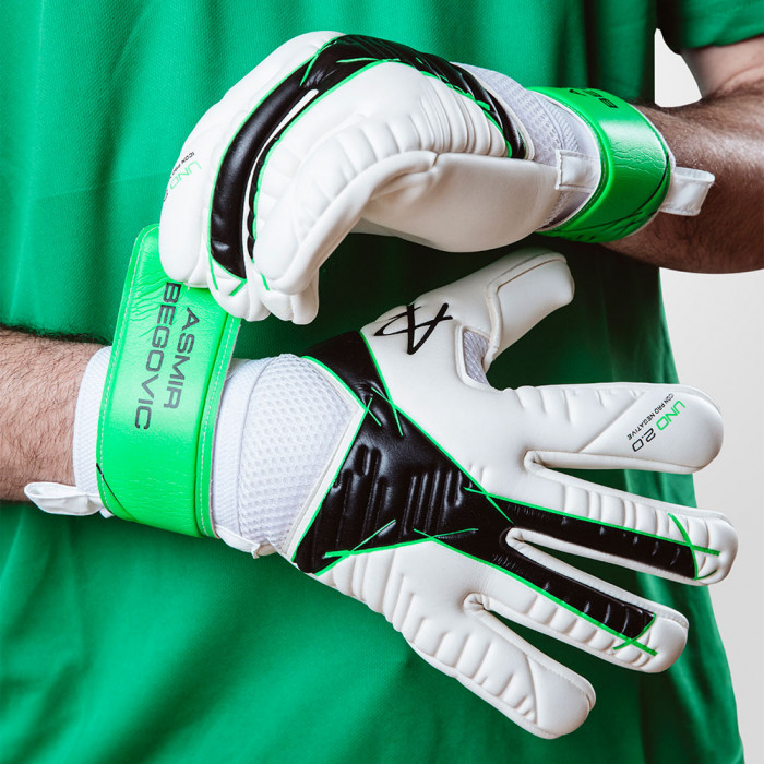 AB1 UNO 2.0 Icon Pro Negative Junior Goalkeeper Gloves White/Green 