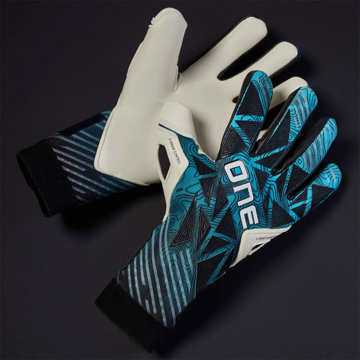 ONE GEO 3.0 Entity Aqua Goalkeeper Gloves Black/Blue