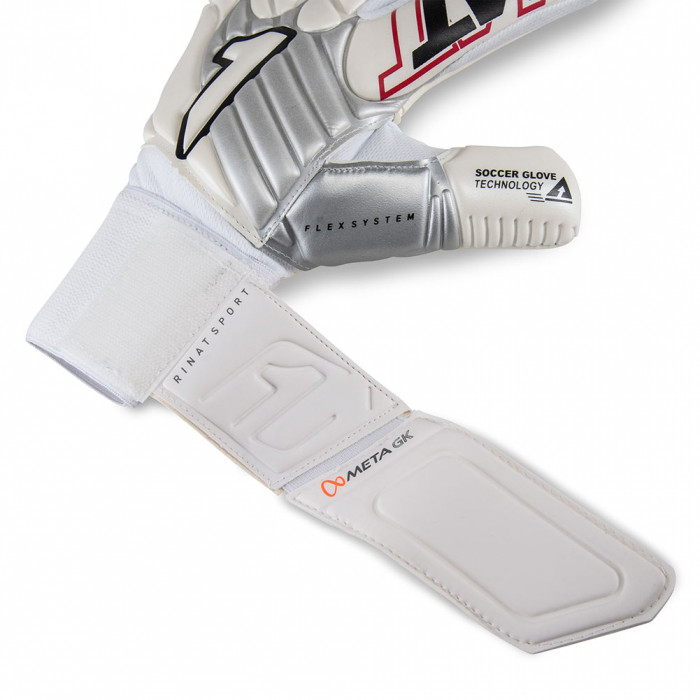 Rinat META GK SEMI Junior Goalkeeper Gloves WHITE/BLACK/RED