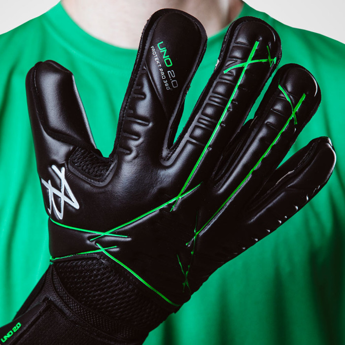 AB1 UNO 2.0 Protekt Pro 360 Goalkeeper Gloves Black/Neon Green