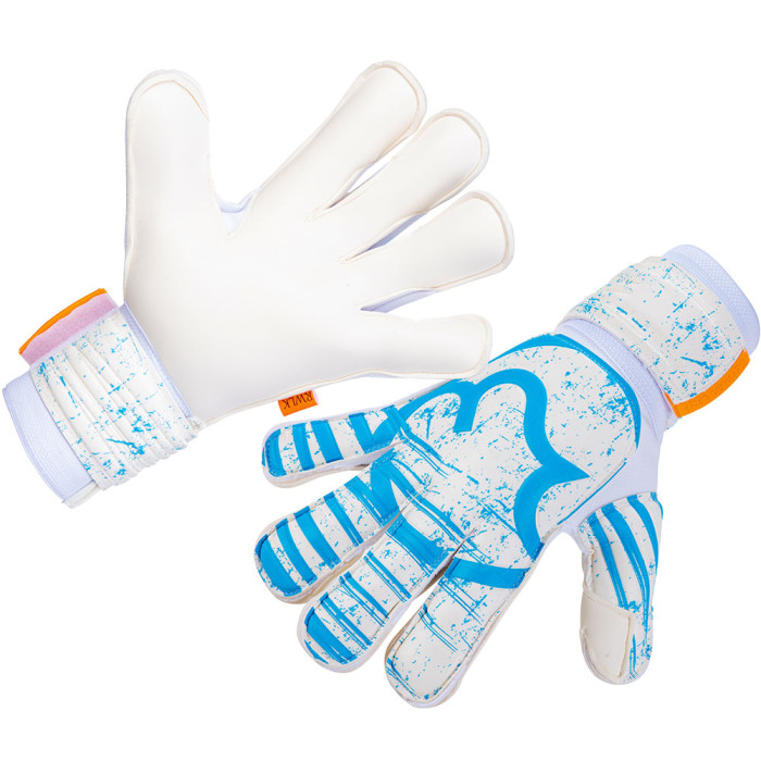 RWLK Picasso Hybrid Goalkeeper Gloves White/Blue