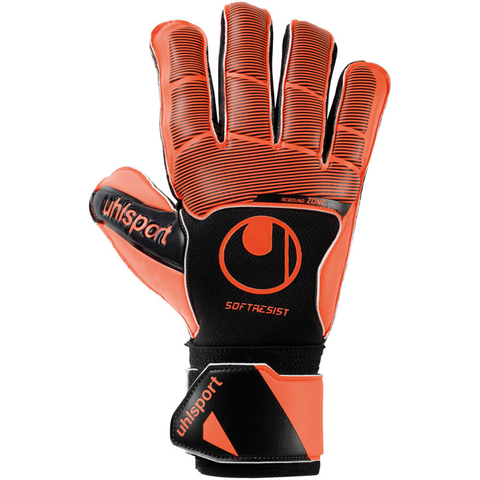 Uhlsport Soft Resist Goalkeeper Gloves Black/Fluo Orange