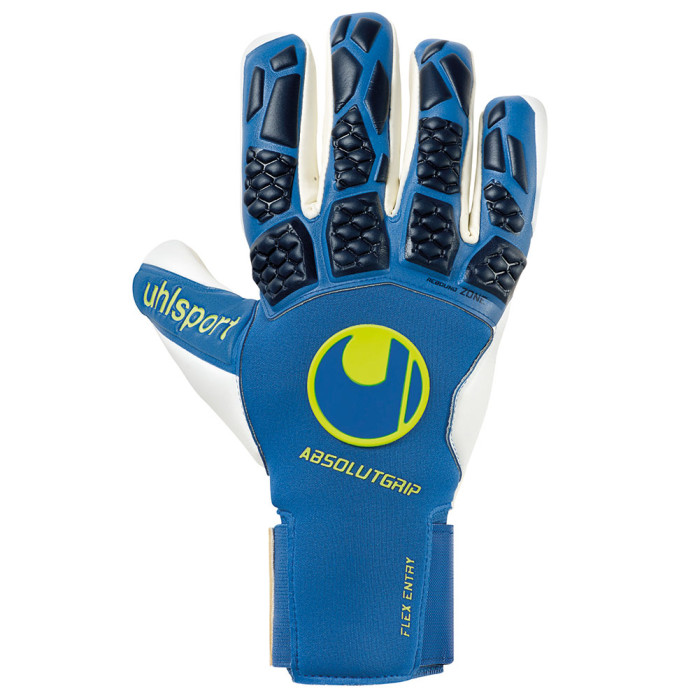 Uhlsport HYPERACT ABSOLUTGRIP HN Goalkeeper Gloves night blue/fluo yel