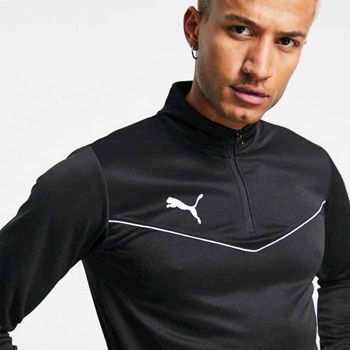 PUMA teamRISE Quarter-Zip Football Top (Black)