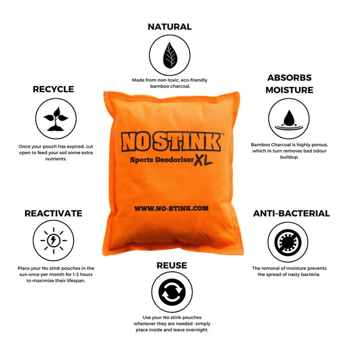  NOSTINK005 No Stink Sports Deodoriser XL Orange 