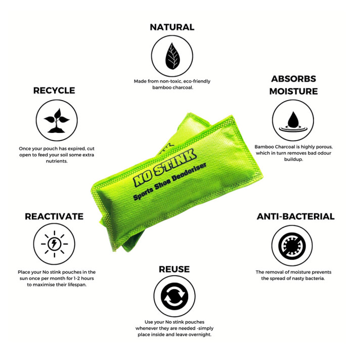  NOSTINK002 No Stink Shoe/Boots Deodoriser green 