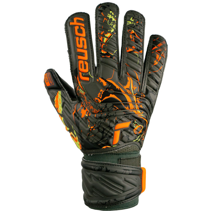 Reusch Attrakt Silver Junior Goalkeeper Gloves desert green